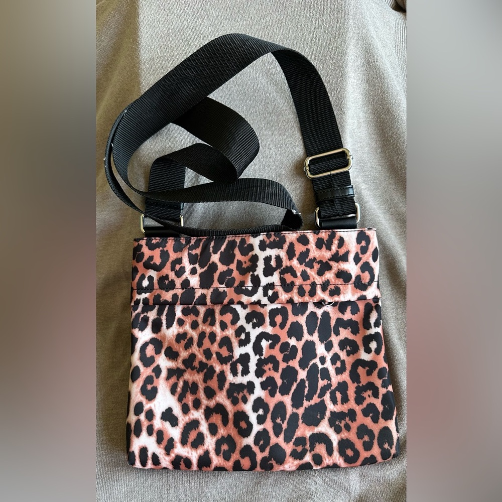 🐆 Circus NY Leopard Nylon Crossbody Bag Adjustable Strap Purse